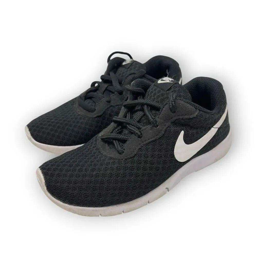 Nike Tanjun PS Black White Shoes Sneakers 818382-011 Youth Child Size 11C